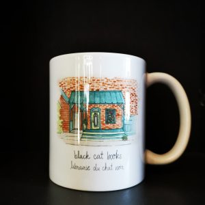 Black Cat Books store mug