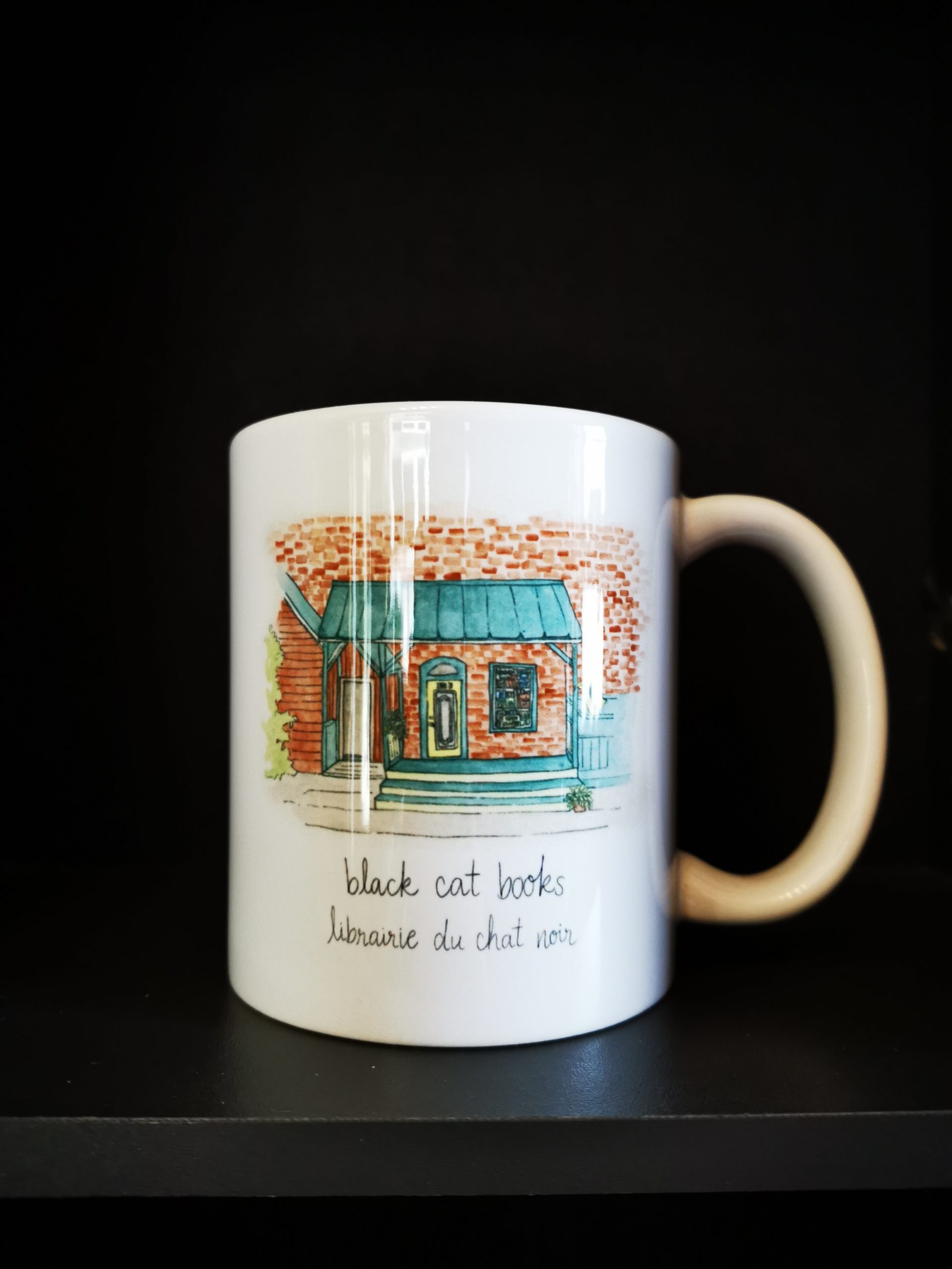 Black Cat Books store mug