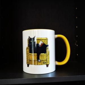 Black Cat Books cat mug